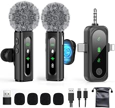 GoorDik Wireless Lavalier Microphone for iPhone, Android, USB C, PC, Camera Video Recording 4 in 1 Clip-on Mics with Rotatable Clip&Denoise Recording, for Vlog Tiktok YouTube Podcast Content Creator - Image 1