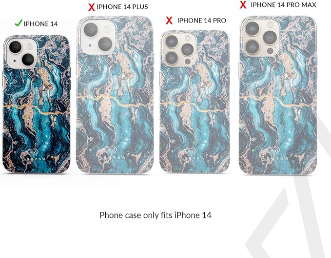 BURGA Phone Case for iPhone 14 - Cute, Trendy, Aesthetic, Pattern Phone Cover, Hard Shell Protection - fits Apple iPhone 14 Case for Women and Men