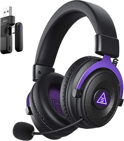 EKSA E900WT Wireless Gaming Headset with Microphone for PC Ps5 Ps4