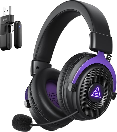 EKSA E900WT Wireless Gaming Headset with Microphone for PC Ps5 Ps4