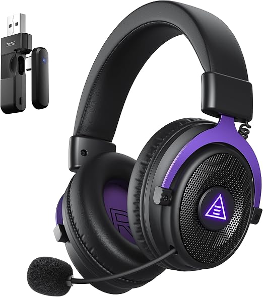 EKSA E900WT Wireless Gaming Headset with Microphone for PC Ps5 Ps4