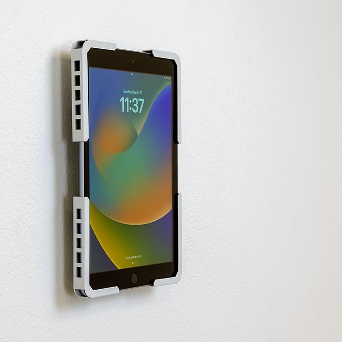 Mount-It! Universal iPad & Tablet Wall Mount Holder, Secure Steel Enclosure for 9.7–13.1 Inch Tablets, Wall or VESA 75x75 Mounting, Portrait or Landscape, Anti-Theft Tablet Mount for Office, Retail