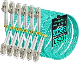 OM3 LC to LC Fiber Patch Cable Multimode, 2m(6.56ft), 6 Pack - Image 1