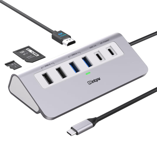 intpw 9-in-1 USB C Hub, P9 USB C to HDMI Adapter 4K@60Hz - Image 1