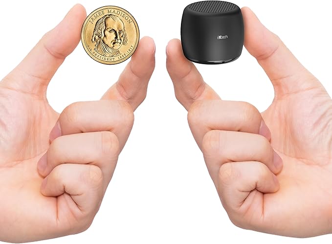 IXTECH Portable Bluetooth Speaker with Remote Shutter and Built-in Microphone - Mini Wireless Travel Speaker for Outdoors