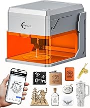 A1 Pro 12W Mini Laser Engraver with Camera, App Control, Portable Laser Engraver and Cutter Desktop Lazer Engraving Machine for Wood Leather Painted Metal Glass Stone, Dog Tag, Class 1 - Image 1
