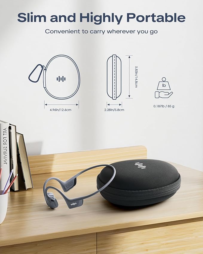 Headphone Case for Shokz OpenRun Pro 2/OpenRun/OpenSwim Pro/OpenMove Bone Conduction Headphones, Portable Hard Travel Carrying Case for PSIER/SUNGDOGIN/CXK Open-Ear Wireless Sport Headphones