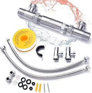 Sensor Valve Kit for Instant Hot Water Recirculating Pump Bypass,Compatible With 367010, 595926, Directly Replace The Old Plastic Version,304 Stainless Steel