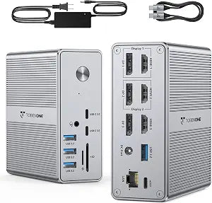 TobenONE DisplayLink Docking Station 3 Monitors with 120W Power Adapter