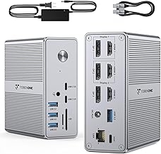 TobenONE DisplayLink Docking Station 3 Monitors with 120W Power Adapter - Image 1