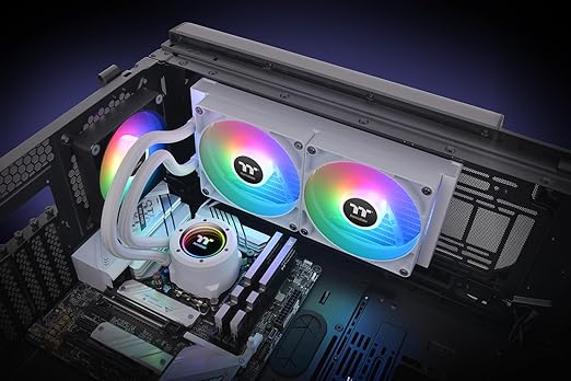 Thermaltake TH280 V2 ARGB Sync/AlO Liquid Cooler/Fan 140mm*2/PWM 500~1800 RPM/Mirror Waterblock/MB ARGB Sync Control/White, CL-W377-PL14SW-A