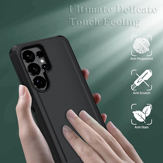 ONOLA Phone Case for Samsung Galaxy S26 Ultra Case with HD Screen Protector, Heavy Duty Shockproof & Dropproof 3-Layer Cover Phone Case for Galaxy S26 Ultra 6.9'',Black