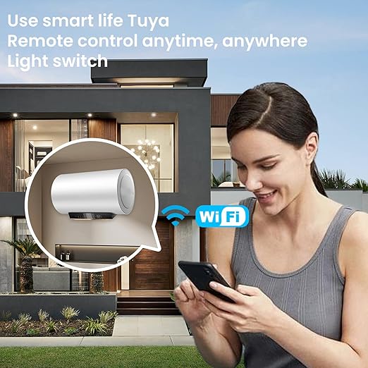 WiFi Smart Wall Light Switch, 3 Way Multi-Control, 2.4GHz Wi-Fi Touch Switch, Neutral Wire Required, Adapt with Smart Life/Tuya App, Compatible with Alexa and Google Home, White 1 Gang 20A