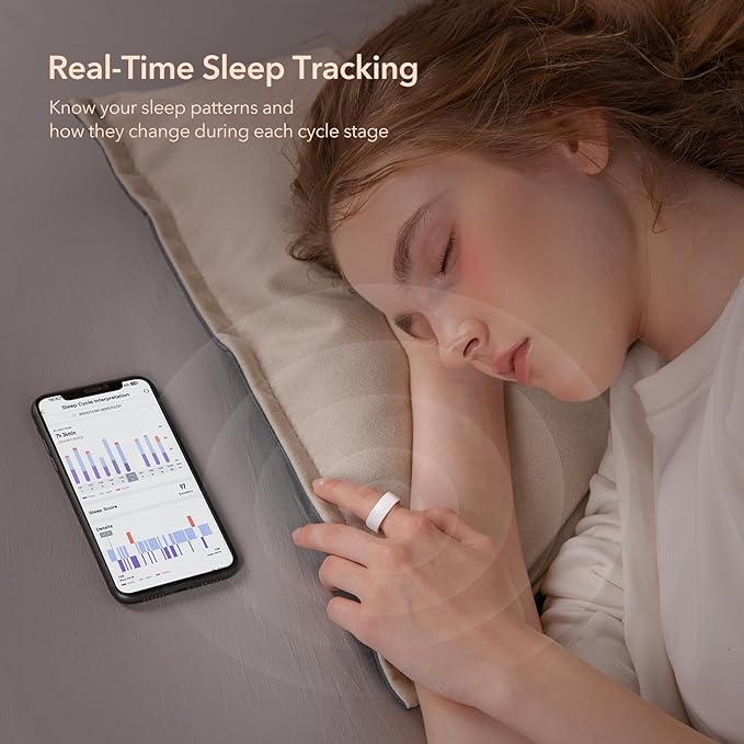 femometer Ring for Fertility and Ovulation Tracking - Size First Sizing Kit - App Auto-Sync - Period & BBT Tracker - Sleep Analysis for Women - Rechargeable & Waterproof Size7