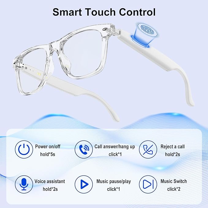 AI Smart Glasses for Men and Women with Chat GPT, Bluetooth Translation Glasses with 164 Languages and Color-Change Lens, Music Playback & Hands-Free Calls, UV & Blue Light Protection
