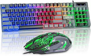 CHONCHOW Gaming Keyboard and Mouse Combo,1912 Black & Grey