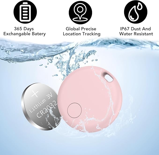 Bluetooth Tracker Tag for Android 2-Pack – GPS Item Finder for Keys, Wallet & Luggage, No Monthly Fee