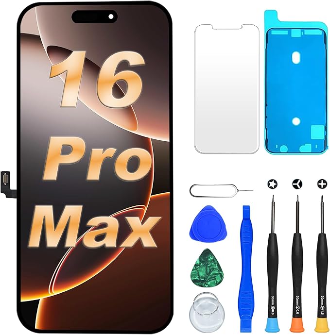DIGI4U LCD for iPhone 16 Pro Max Screen Replacement, 6.9''[3D Touch][Small Notch] Screen for iPhone 16 Pro Max Display Digitizer Assembly, with Repair Tools for iPhone 16 Pro Max LCD