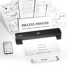 PRT Portable Printers Wireless for Travel, Bluetooth Thermal Printer
