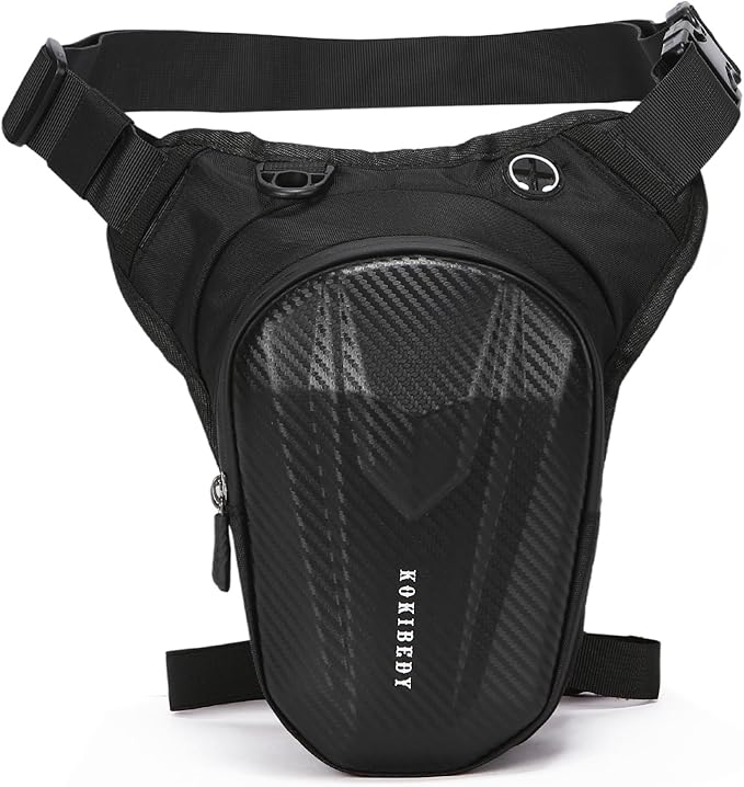 Motorcycle Leg Bag, Thigh Bag For Riding, Drop Leg Pouch For Men & Women–With Removable Straps, Waterproof Fanny Pack, Phone Purse–Travel Hiking Cycling Outdoor Upgraded & Lengthened Leg Strap 8866-1