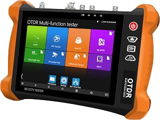 EVERSECU Dual wavelength 1310/1550 Fiber Cable OTDR Tester, 4K IP Camera & CCTV Tester with 8" Retina Touch Screen,Visual Fault Locator, TDR Test, POE Out, WiFi Test, PTZ Control - Image 1