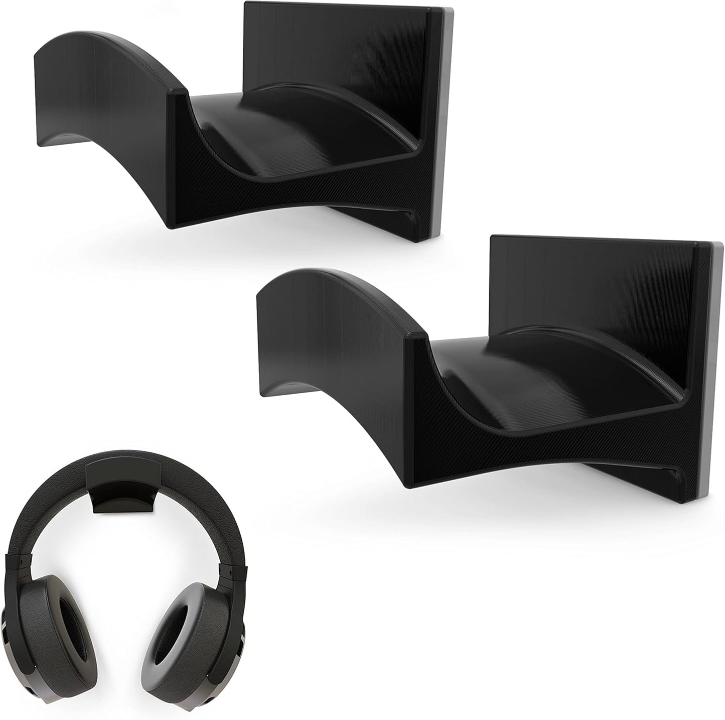 Cradle Large - 2PK - Headphone Stand Holder, Universal Hanger for Sennheiser, Sony, Bose, Beats, AKG, Audio-Technica, Gaming Controller, Cables, Gamepad & Other Gaming Accessories Hook