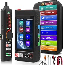 Henkion Multifunction RJ45 Network Caber Tester,UTP Cable Tester Ethernet Cable Tracer,4" IPS Touch Screen Support Network Tools,Digital Multi-Meter,OPM,POE++ Detect,RJ45 TDR,Length,FTP,(LT-600M) - Image 1