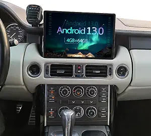 13.3 inch Android 13 Car Stereo for Land Rover for Range Rover Vogue V8 L322 2005-2012, GPS Navigation Android Head Unit Player, Wireless Carplay