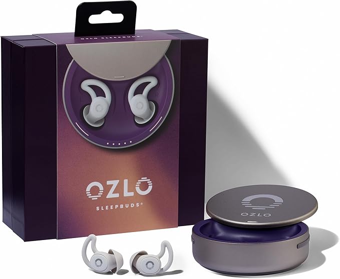 Ozlo Sleepbuds® | Comfortable Side Sleeper Headphones | Up to 10 Hours of Bluetooth LE Streaming | Science-Backed Sleep Sounds | Snore Blocking Comfortable Earbuds (Renewed)