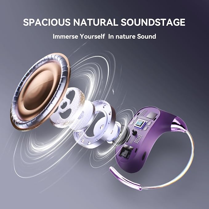 Over Open Ear Earbuds Wireless Bluetooth Open Ear Headphones Air Conduction Earbuds that Don't go in Your Ear with Over-Ear Hooks Running Headphones