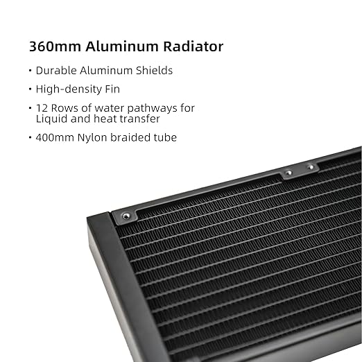 KINGCOOL Aqua Freeze AIO Cooler 360mm Radiator Liquid CPU Cooler RGB All-in-One Water Cooling System, 3x120mm ARGB Fans, AMD AM5/AM4 Intel LGA1800/1700/115X Sockets Compatible (360mm, White)