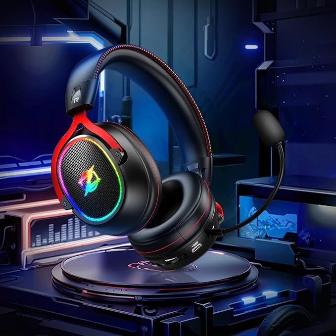 Wireless Gaming Headset for PC, Ps5, Ps4,Phone,Switch,Tablet- 2.4GHz Wireless Headphones with <25ms Ultra-Low Latency & 40Hrs Playtime for Immersive Game Competition Choice