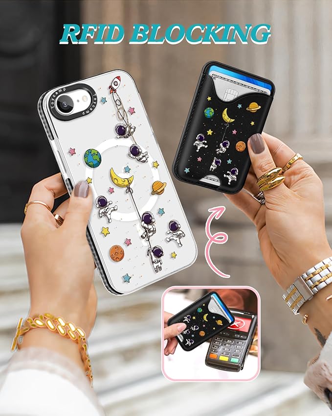 Toycamp for iPhone 16e Case 6.1 Inch - Compatible with Magsafe Credit Card Holder Wallet Magnetic Cute Women Teen Girls Kawaii Girly Unique Man Boys Design Phone Cover for iPhone 16e
