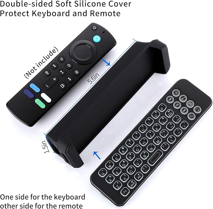 iPazzPort Mini Bluetooth Keyboard Wireless with Remote Case for Amazon Firestick, Fire TV Stick /4K/Lite/Cube, Fire TV 3rd Gen, Echo Show 15.