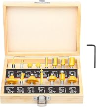 Boren 15 Pieces Router Bits Set 1/4 Inch Shank