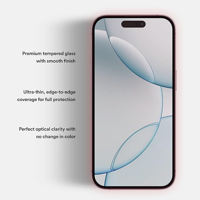 BodyGuardz Red Light Converter Privacy Screen Protector – Passive Red Light Therapy for Face - Promotes Better Sleep, Healthier Skin, Reduced Eye Strain - Privacy Glass, Easy Install (iPhone 17E / 14 / 13 Pro / 13)