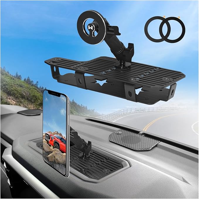 2026 2025 Tundra Metal Dash Platform Phone Mount Magnetic Phone Holder for 2022-2025 2026 Tundra 2023-2026 Sequoia Cell Phone Holder Dash Phone Mount 2024 Tun dra Dash Mount