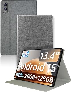 Case for TECLAST T65 Tablet 13.4inch,NOUKAJU Tablet Protection Case,Folding Stand,Angle Adjustment,Protection Cover for TECLAST T65(Gray)