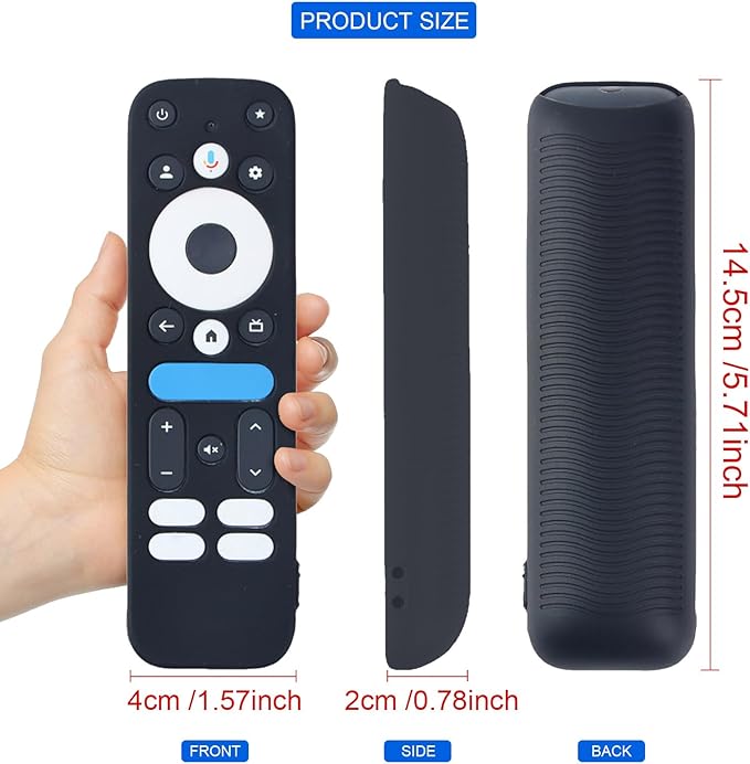 Cover for 2025 Onn Google TV Box 4K pro Remote, Shockproof Anti-Dirty Silicone Case Compatible with Onn Google TV Remote Washable an-ti Lost Anti-Slip Skin-Friendly