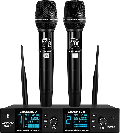 Dual UHF Auto Scan Handheld Wireless Microphone System
