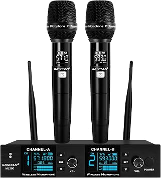 Dual UHF Auto Scan Handheld Wireless Microphone System