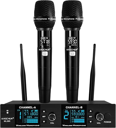 Dual UHF Auto Scan Handheld Wireless Microphone System