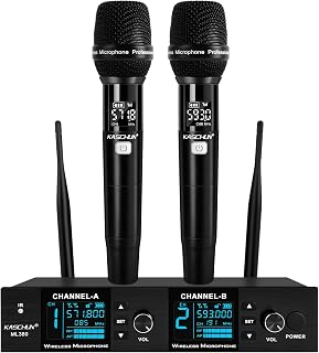 Dual UHF Auto Scan Handheld Wireless Microphone System - Image 1