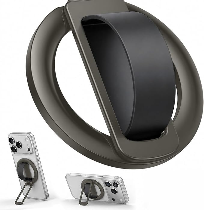 Magnetic Phone Grip - Kickstand Combo for MagSafe Soft Silicone Finger Loop