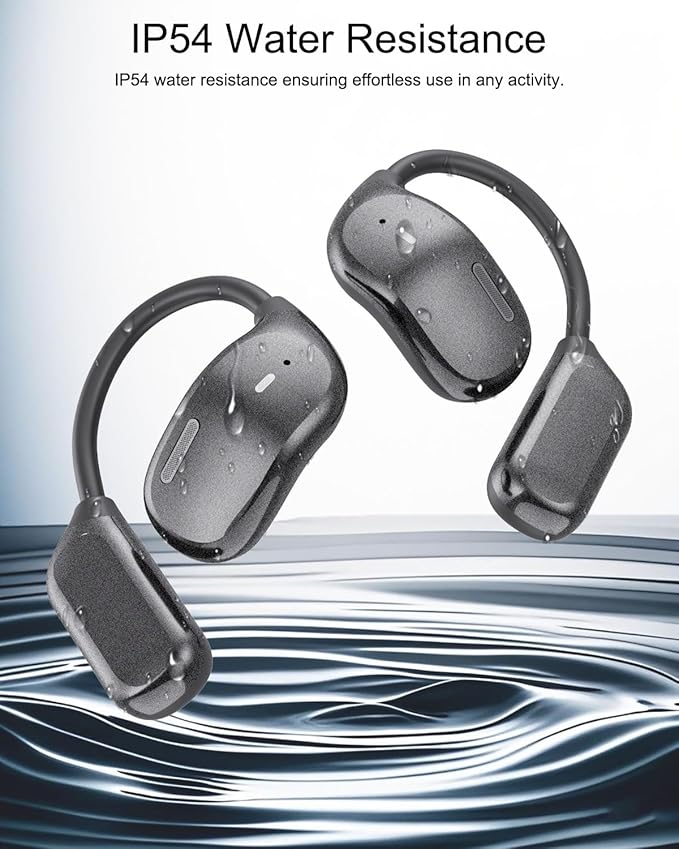NEW OpenFit Air Bone Conduction Headphones Only 0.23 OZ Open Ear Earbuds , Wireless Earbuds with HD Clear Calls, Ear Buds with 72 Hours of Playtime, Secure Earhooks Earphones for Sports, Fitness, TV