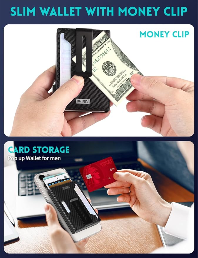 Ridge Wallets for Men,Magnetic Wallet for iPhone 17/16/15/14/13/12 Series,Magsafe Wallet with Money Clip,Card Holder,Holds 8 Cards & Bills,Ridge Wallet Magsafe by Aluminum &Microfiber Leather