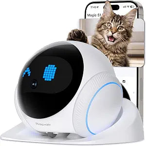 Movable Pet Camera Robot, 1080P Wireless Camera for Cats and Dogs with App