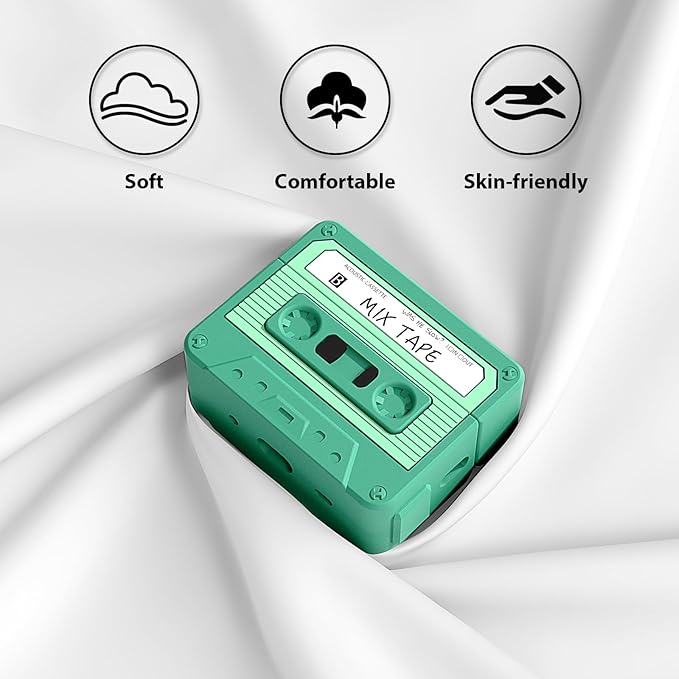 AirPods Pro 2 Case Cover, KOREDA Cute Funny Cassette Tape Design Cartoon Silicone Protective Case for AirPods Pro 2nd/1st Generation