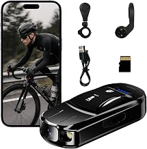 Bike Camera, Bicycle Camera with Up to 7H Recording, Loop Recording, WiFi App, IPX6 Waterproof, 100-Lumen Light, 32GB Card & 2 Bike Mounts for Cycling - Image 1