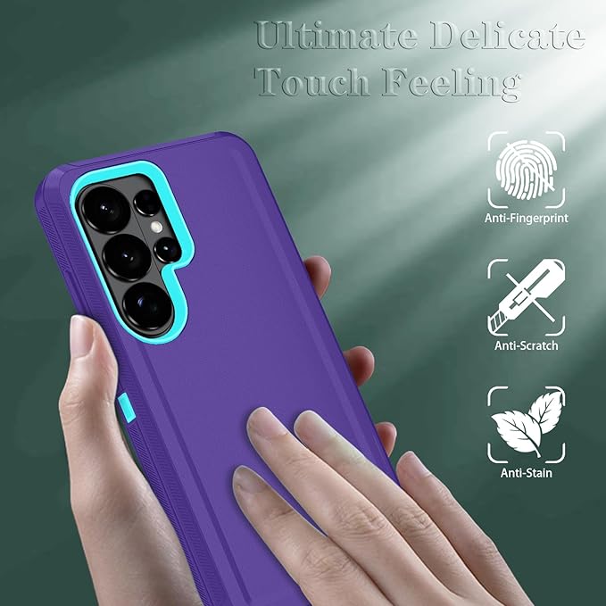 ONOLA Phone Case for Samsung Galaxy S26 Ultra Case with HD Screen Protector, Heavy Duty Shockproof & Dropproof 3-Layer Cover Phone Case for Galaxy S26 Ultra 6.9'',PurpleSkyBlue